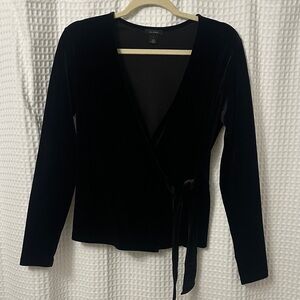 Halogen Elegant Black Velvet Top